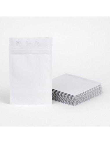 Bolsa Mylar Blanca M | 10,1×16,5×2,3 cm | Child-Proof | Pack 50 Unidades