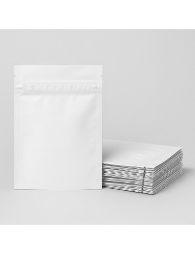 Bolsa Mylar Blanca L | 20×13×3 cm | Child-Proof | Pack 50 Unidades
