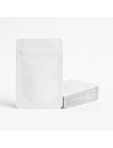 Bolsa Mylar Blanca XL | 23,5×15×3 cm | Child-Proof | Pack 50 Unidades