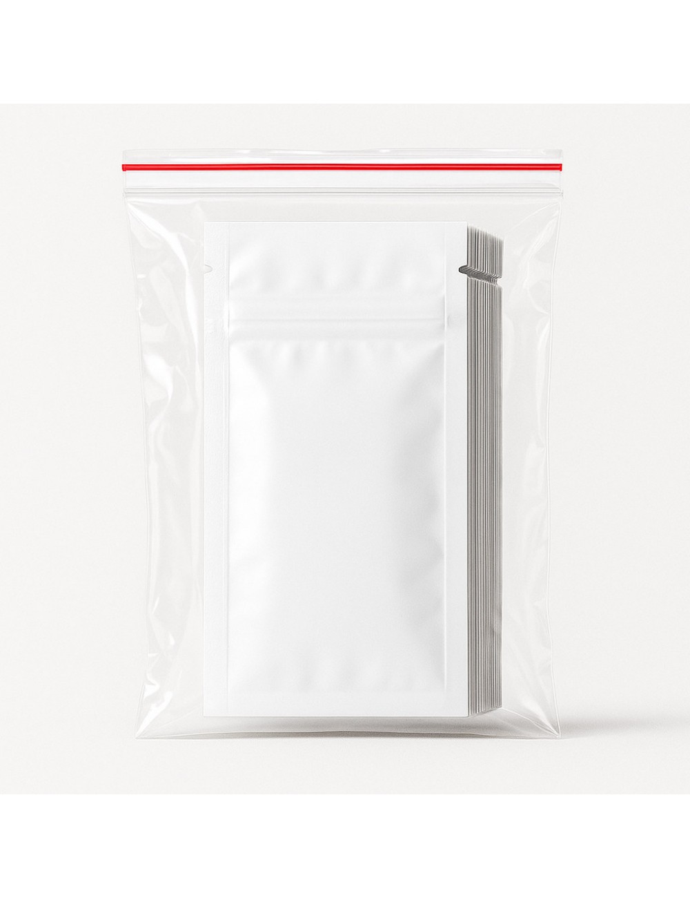 Bolsa Mylar Blanca 15×6.8 cm – Formato alargado (Pack 50 Unidades)
