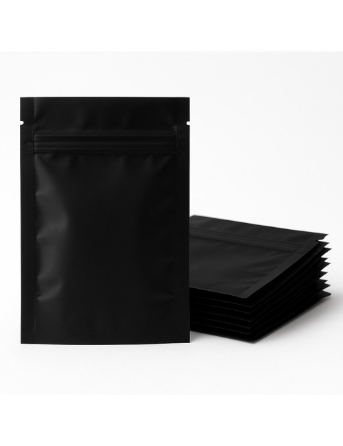 Bolsa Mylar Negra M | 10,1×16,5×2,3 cm | Child-Proof | Pack 50 Unidades