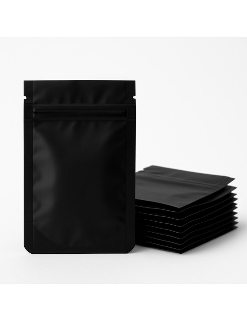 Bolsa Mylar Negra S | 8,5×12,5×3 cm | Child-Proof | Pack 50 Unidades
