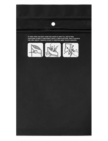 Bolsa Mylar Negra XS | 11,2×7,5 cm | Child-Proof | Pack 50 Unidades