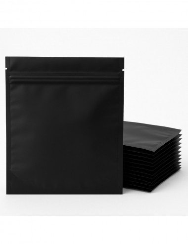 Bolsa Mylar Negra XL | 15×23,5×3 cm | Child-Proof | Pack 50 Unidades