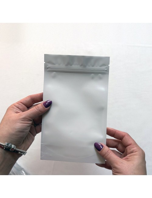 Bolsa Mylar Blanca L | 12,5×20,5×3 cm | Pack 50 Unidades