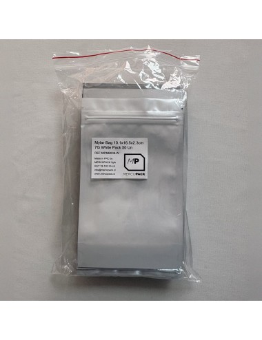 Bolsa Mylar Blanca M | 10,1×16,5 cm | Pack 50 Unidades