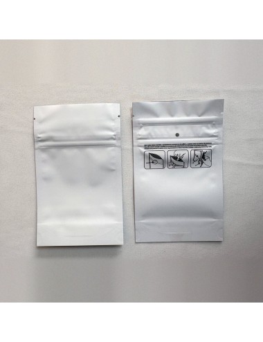 Bolsa Mylar Blanca S | 8,5×12,5 cm | Child-Proof