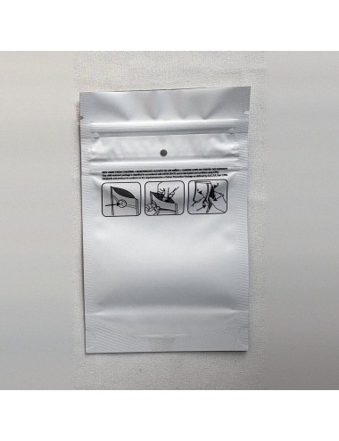 Bolsa Mylar Blanca S | 8,5×12,5 cm | Child-Proof
