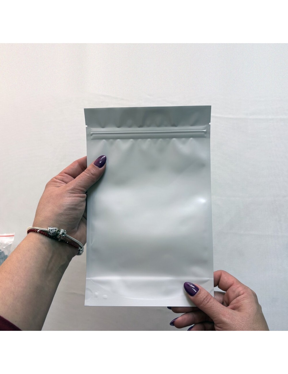 Bolsa Mylar Blanca XL | 15×23,5 cm | Pack 50 Unidades