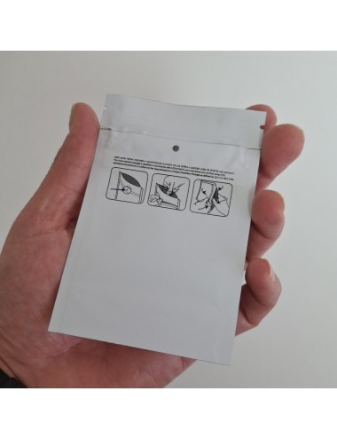 Bolsa Mylar Blanca XS | 11,2×7,5 cm | Child-Proof