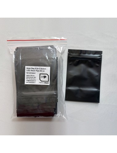 Bolsa Mylar Grafito S | 8,5×12,5 cm | Pack 50 Unidades