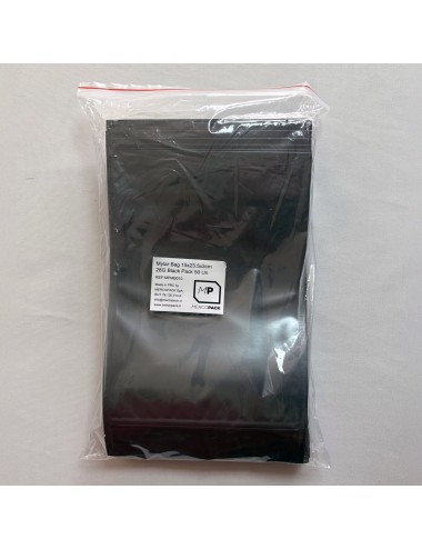 Bolsa Mylar Grafito XL | 15×23,5 cm | Pack 50 Unidades