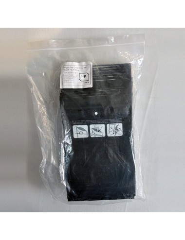 Bolsa Mylar Negra L | 12,5×20,5 cm | Child-Proof | Pack 50 Unidades