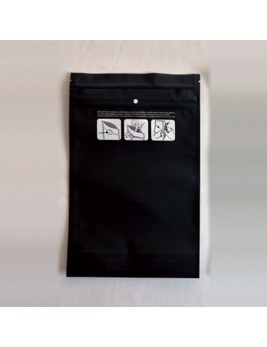 Bolsa Mylar Negra XL | 15×23,5 cm | Child-Proof | Pack 50 Unidades