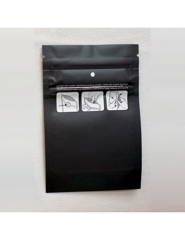 Bolsa Mylar Negra XS | 11,2×7,5 cm | Child-Proof | Pack 50 Unidades