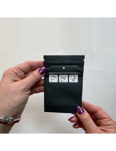 Bolsa Mylar Negra XS | 11,2×7,5 cm | Child-Proof | Pack 50 Unidades